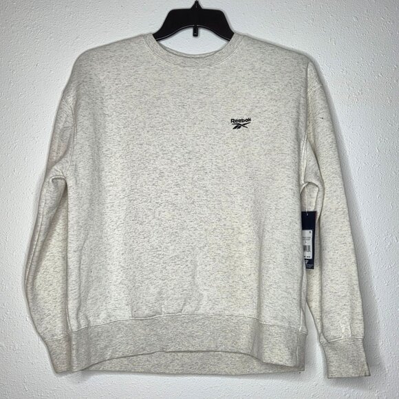 Reebok Tops - NWT Reebok Women's Vector Fleece Crewneck Top - Chalk Heather